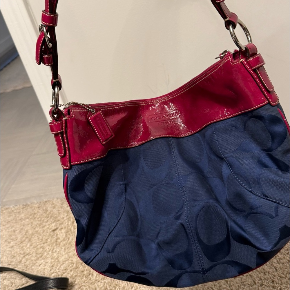 Coach Fuchsia Leather Handbag